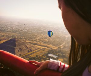 Hot air balloon 360 VR guided tour in Teotihuacan